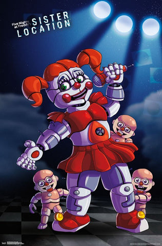 Five Nights At Freddy's Sister Location Movie Poster RP15001 22x34 UPC882663050017 FNAF