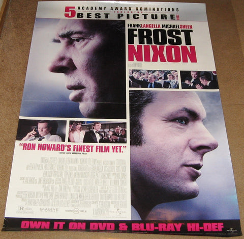 Frost Nixon Movie Poster 27x40 Used Keith MacKechnie, Eric Sevareid, Jim Meskimen, Michael Patrick Breen, Wil Albert, Toby Jones, James Ritz, Clint Howard, Steve Kehela, Gerald Ford, Marc McClure, David Kelsey