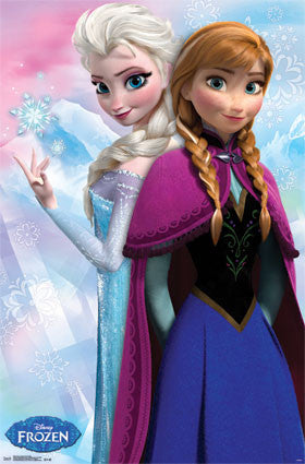 Frozen - Anna & Snow Queen Elsa Movie Poster 22x34 RP6039 UPC017681060391 Disney