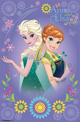 Frozen Fever - Anna & Elsa Movie Poster 22x34 RP13863 UPC882663038633 Disney