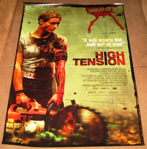 High Tension Movie Poster 27x40 Used Maïwenn Le Besco, Bogdan Uritescu, Andrei Finti, Jean-Claude de Goros, Oana Pellea, Gabriel Spahiu, Cecile De France, Philippe Nahon
