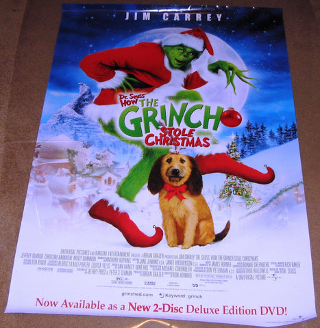 How the Grinch Stole Christmas (2000) Movie Poster 27x40 RP0000 Used Anthony Hopkins, Jim Carrey, Jim Meskimen, John Short, Mindy Sterling, Jessica Sara, Christine Baranski, Rachel Winfree, Rance Howard, Josh Ryan Evans, Ron Howard, Mary Stein