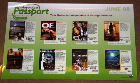 Independent Passport June 2008 Movie Poster 11x17 Used