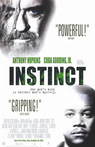 Instinct 1999 Movie Poster 27x40 Used Donald Sutherland, Anthony Hopkins, Cuba Gooding Jr