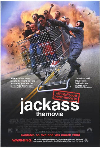Jackass The Movie 2002 Movie Poster 27x40 Used