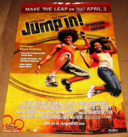 Jump In! Freestyle Edition Movie Poster 27x40 Used Sarah Francis, Serena Lee, Sandy Kellerman, Corbin Bleu, Neil Whitely, Elle Downs, Gene Mack, David Reivers, Keke Palmer, Tracy Shreve, Laura Summer, Paula Brancati, Kim Roberts
