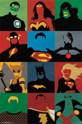 Justice League - Minimalist Movie Poster 22x34 RP13027 UPC882663030279 DC