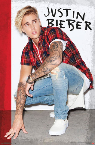 Justin Bieber - Flannel Wall Poster RP14423 UPC882663044238 23x34