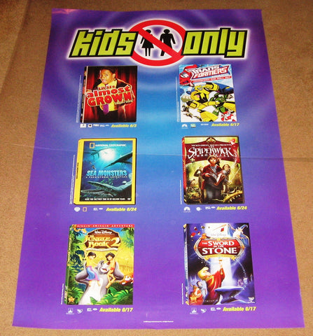 Kids Only June 2008 Movie Poster 24x36 Used Jungle Book 2, Spiderwick Chronicles
