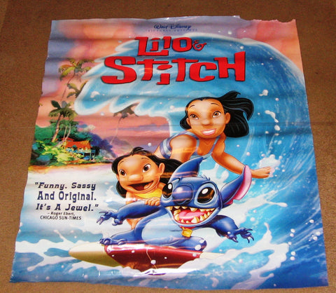 Lilo & Stitch Movie Poster 26x31 Used Ving Rhames, David Ogden Stiers, Daveigh Chase, Jeff Fischer, Kath Soucie, Zoe Caldwell, Paige Pollack, Daamen J Krall, Rodger Bumpass, Jennifer Darling, Judi M Durand