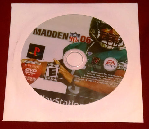 Madden NFL 06 (Sony PlayStation 2, 2005) Video Game UPC: 014633149388