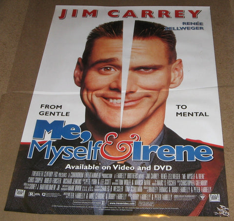Me, Myself & Irene 2000 Movie Poster 27x40 Used Renee Zellweger, Jim Carrey, Chris Rock, Richard Pryer