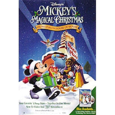 Mickey’s Magical Christmas Movie Poster 27x40 Used Walt Disney