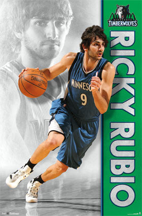 Timberwolves - R Rubio 12 Sports Poster RP6008 Minnesota Ricky