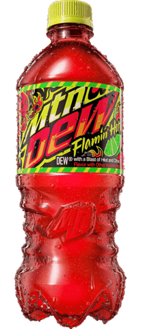 New Mountain Dew Flamin' Hot Soda Pop 20 Ounce Bottle