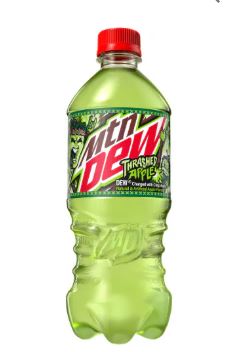 New Mountain Dew Thrashed Apple Soda Pop 20 Ounce Bottle