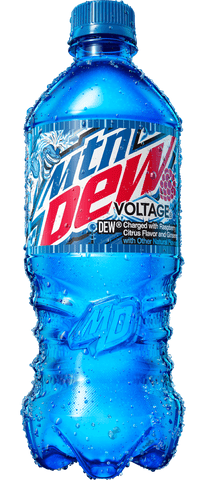 New Mountain Dew Voltage Soda Pop 20 Ounce Bottle