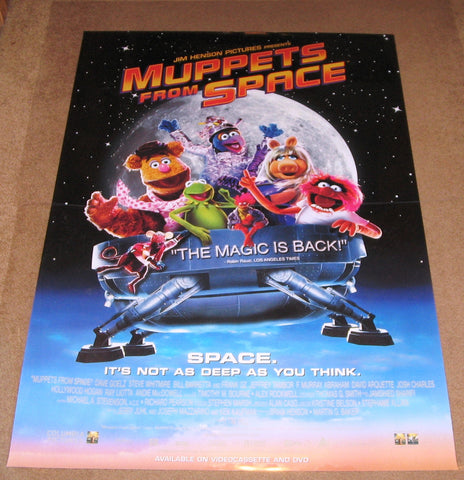 Muppets From Space 27x40 Used Bill Barretta, John Henson, Mark Joy, Thomas Mørk, Richard Fullerton, Katie Holmes, Langley McArol, Dave Goelz, Kathy Griffin, Rob Schneider, Drew Massey, Joshua Jackson