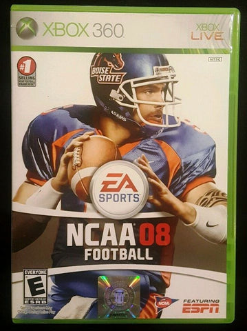 NCAA Football 08 (Microsoft Xbox 360, 2007) Video Game UPC: 014633155679