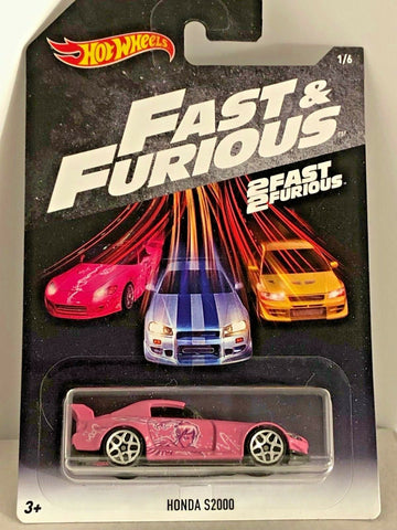New 2016 Hot Wheels The Fast & The Furious Walmart Exclusive Honda S2000 Pink 1/6