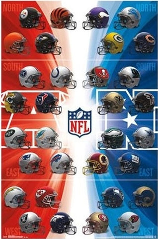 NFL - Helmets 14 Sports Poster 22x34 RP13484 UPC882663038596
