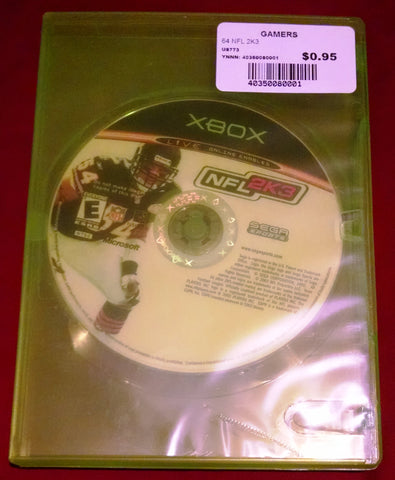 NFL 2K3 for Xbox (2002) Football Video Game UPC: 0010086640229