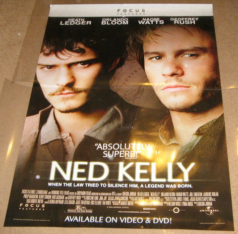 Ned Kelly 2003 Movie Poster 27x40 Used Naomi Watts, Orlando Bloom, Heath Ledger