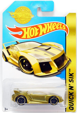 New 2014 Hot Wheels Quick N Sik Gold Series Limited Edition