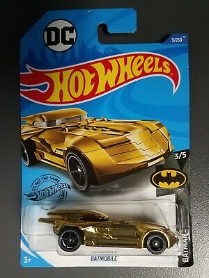 New 2020 Hot Wheels Batmobile Batman Chrome DC Gold