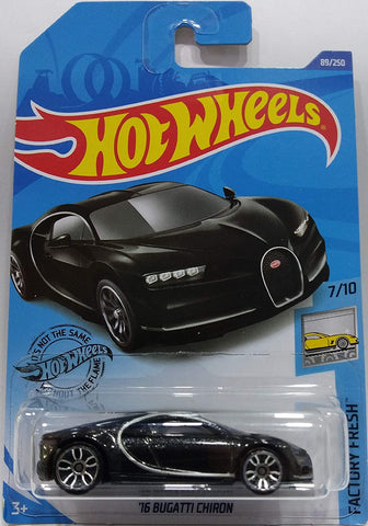 New 2019 Hot Wheels '16 Bugatti Chiron HW Exotics Black
