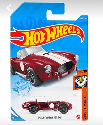 New 2021 Hot Wheels Shelby Cobra 427 S/C Red Muscle Mania