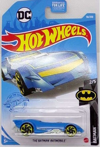 New 2021 Hot Wheels The Batman Batmobile Mattel 56/250 Blue DC