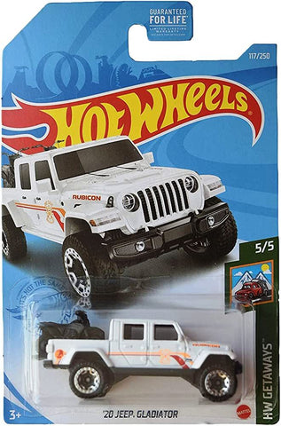 New 2021 Hot Wheels '20 Jeep Gladiator HW Getaways 117/250 White Mattel