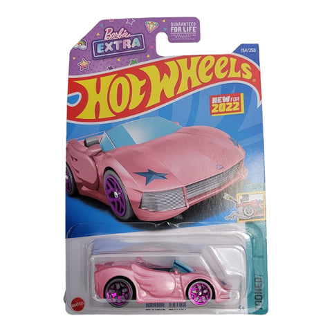 New 2022 Hot Wheels Barbie Extra Tooned Pink Car