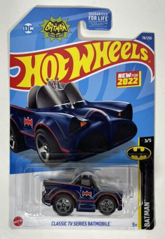 New 2022 Hot Wheels Classic TV Series Batmobile Batman Tooned 78/250 Blue