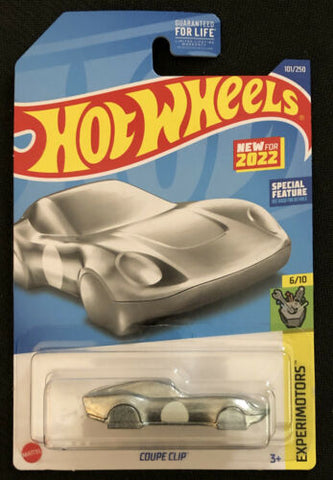 New 2022 Hot Wheels Coupe Clip Experimotors Silver Keychain Mattel