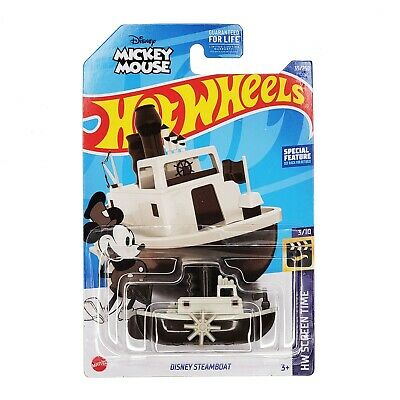 New 2022 Hot Wheels Disney Steamboat Willie Mickey Mouse HW Screen Time Off-White