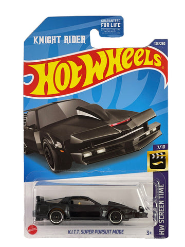 New 2022 Hot Wheels K.I.T.T. Super Pursuit Mode Knight Rider HW Screen Time 133/250 Black