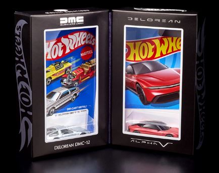 New 2022 Hot Wheels X Delorean DMC-12 & Alpha 5 Collectors 2 Pack Cars Mattel