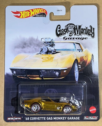 New 2022 Hot Wheels '68 Corvette Gas Monkey Garage Real Riders Retro Entertainment Premium Mattel
