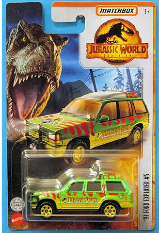 New 2022 Matchbox Jurassic Park '93 Ford Explorer #5 Jurassic World