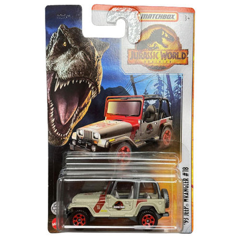 New 2022 Matchbox Jurassic Park '93 Jeep Wrangler #18 Jurassic World Dominion