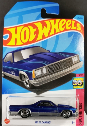 New 2023 Hot Wheels '80 El Camino HW The '80's' 26/250 Mattel Blue