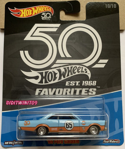 New 2018 Hot Wheels 50th Favorites '65 Ford Galaxie Real Riders 1965
