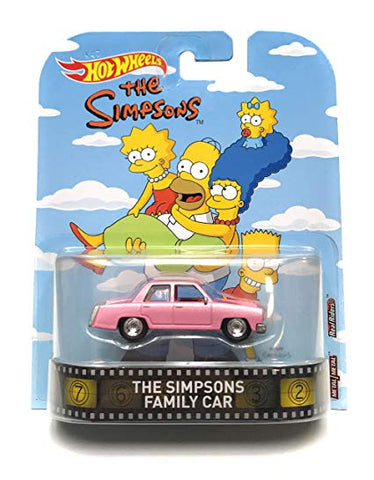New 2018 Hot Wheels Retro Entertainment The Simpsons Family Car Real Riders