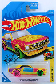 New 2019 Hot Wheels '67 Ford Mustang Coupe HW Art Cars