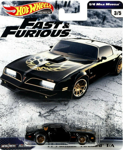 New 2019 Hot Wheels '77 Pontiac Firebird T/A The Fast & The Furious Premium Real Riders