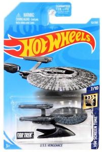 New 2019 Hot Wheels Star Trek U.S.S. Vengeance 7-10 Screen Time 52-250 Car Movie and TV Show Car