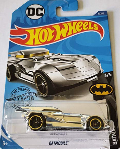 New 2020 Hot Wheels Batmobile Batman Chrome DC Silver