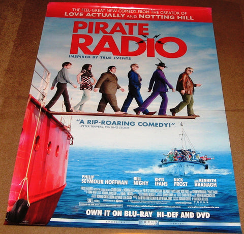 Pirate Radio Movie Poster 27x40 Used